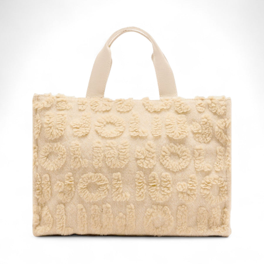 Shopping donna bag grande in misto lana