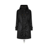 Piumino donna lungo in tela lucida