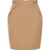 Minigonna donna in gabardina con morsetti gioiello