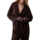 Camicia donna con dettagli in pizzo