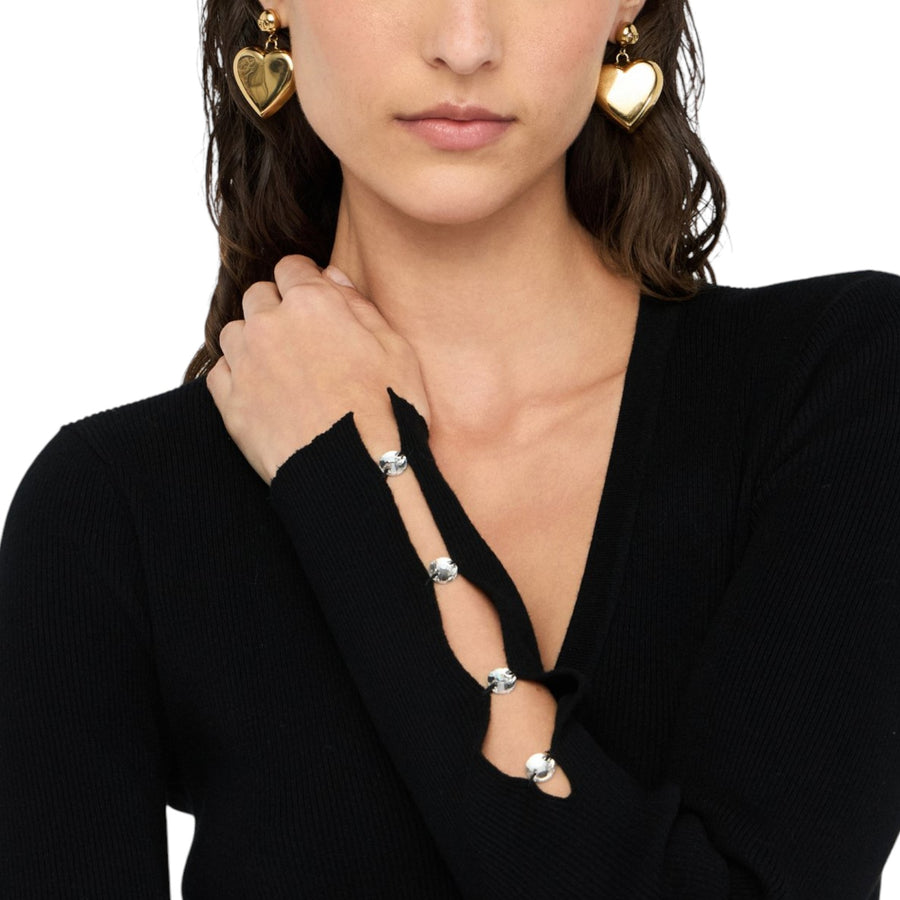 Abito donna in maglia con castoni gioiello