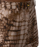 Shorts donna in jersey leggero con stampa alligatore