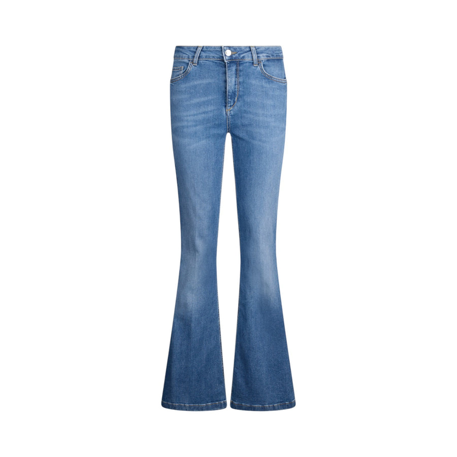 Jeans donna a zampa blu