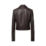 Giacca donna biker stile chiodo in nappa