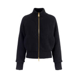 Bomber donna in maglia di lana