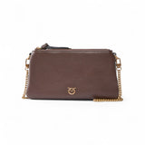 Borsa a spalla piccola in pelle con logo Love Birds