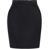 Minigonna donna in gabardina con morsetti gioiello