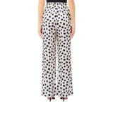 Pantaloni donna a pois con elastico in vita