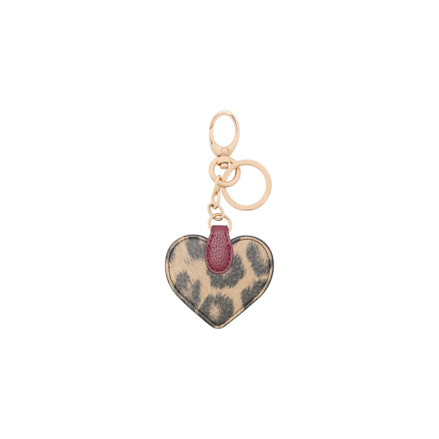 Portachiavi donna con cuore animalier