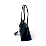 Borsa donna a spalla grande Escape Bag Horizontal in pelle fiore
