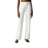 Pantaloni donna in tela con piega stirata