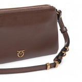 Borsa a spalla piccola in pelle con logo Love Birds