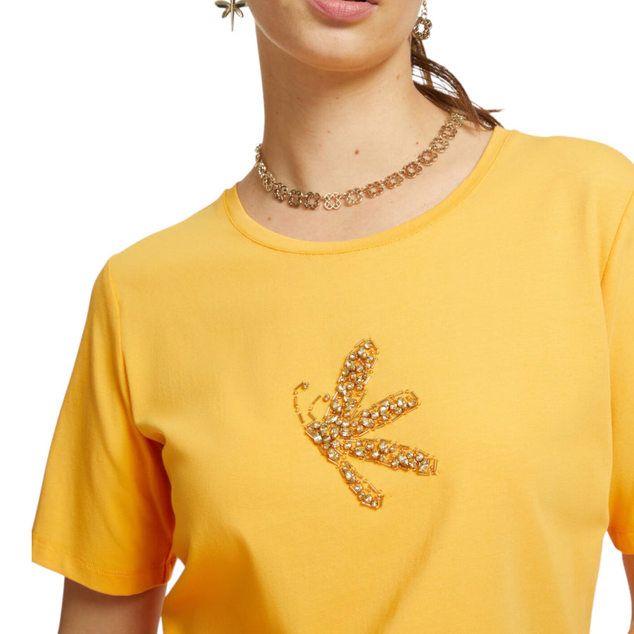 T-shirt donna con ricamo