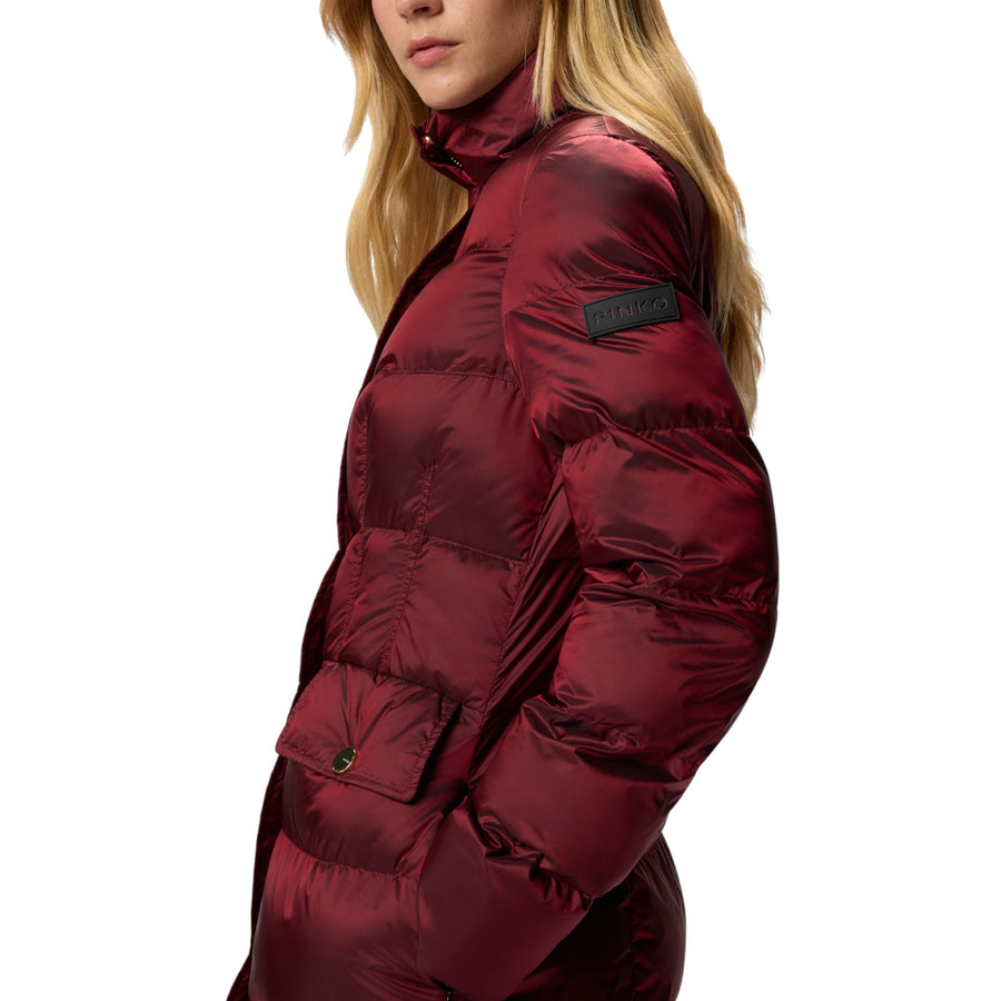 Piumino donna lungo semilucido