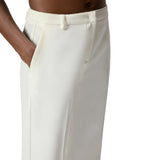 Pantaloni donna in tela con piega stirata