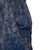 Bomber donna cropped in denim con strass