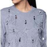 Maglia girocollo in misto lana