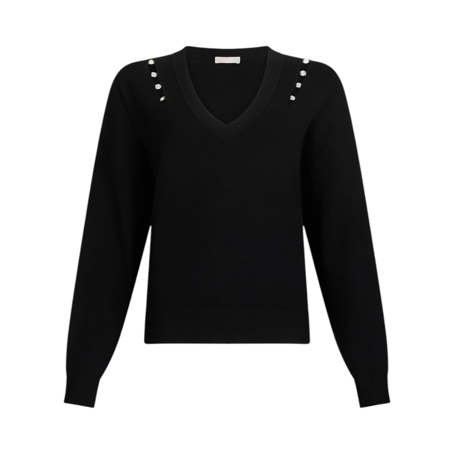 Maglia donna con castoni gioiello