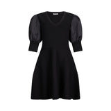 Abito donna in maglia con maniche balloon