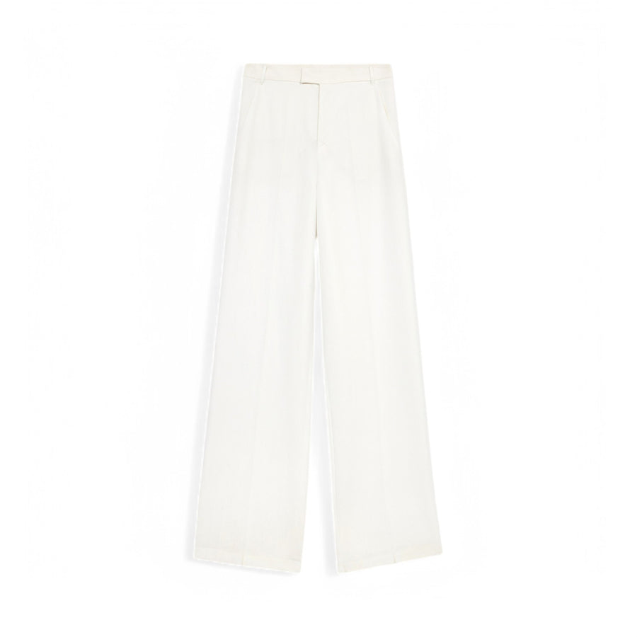 Pantaloni donna wide leg in gabardina