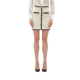 Gonna donna in maglia motivo trecce