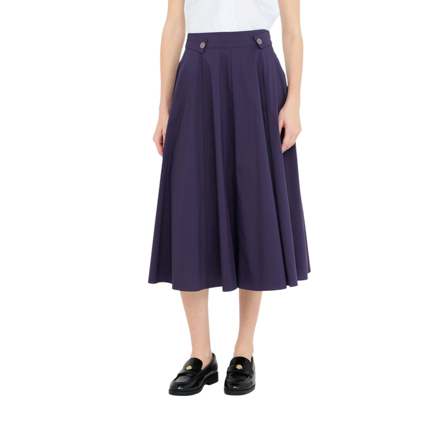 Gonna donna midi in popeline