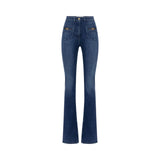 Jeans donna con logo gioiello