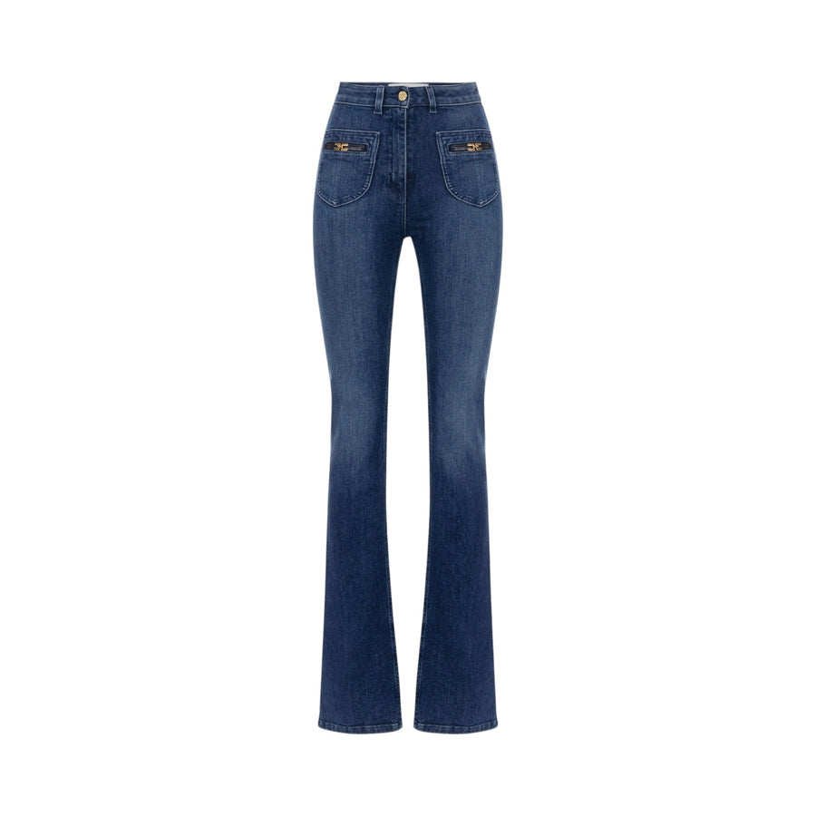 Jeans donna con logo gioiello