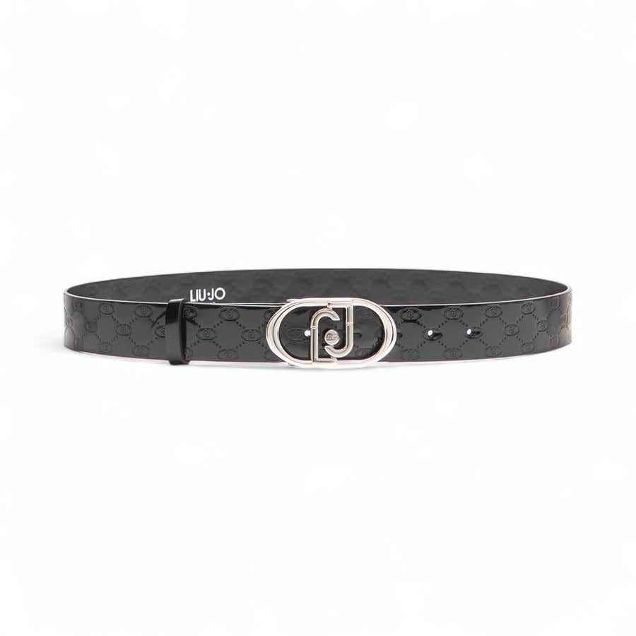 Cintura donna in pelle con logo
