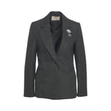 Giacca donna monpetto sfiancata con spille