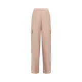 Pantaloni donna ampi in lyocell e pizzo