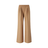 Pantaloni donna lunghi wide-leg in misto lana