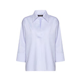 Camicia donna in popeline maniche tre quarti