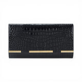Clutch Opéra in pelle con stampa cocco
