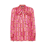 Blusa donna stampata con fusciacca