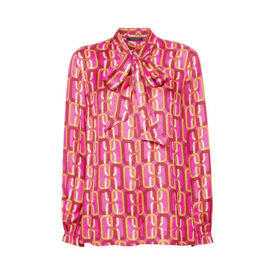 Blusa donna stampata con fusciacca