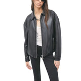 Bomber donna in tessuto spalmato