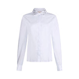 Camicia donna con ricami gioiello