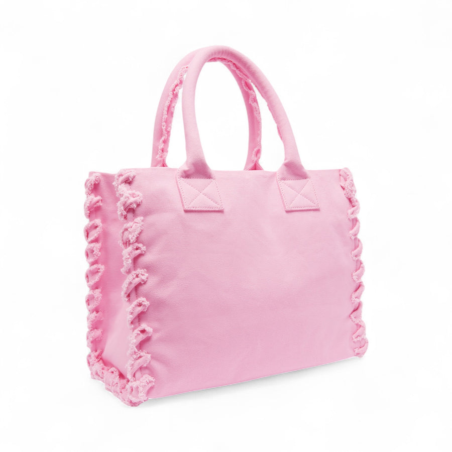 Borsa donna a mano media Beach Shopper in canvas riciclato