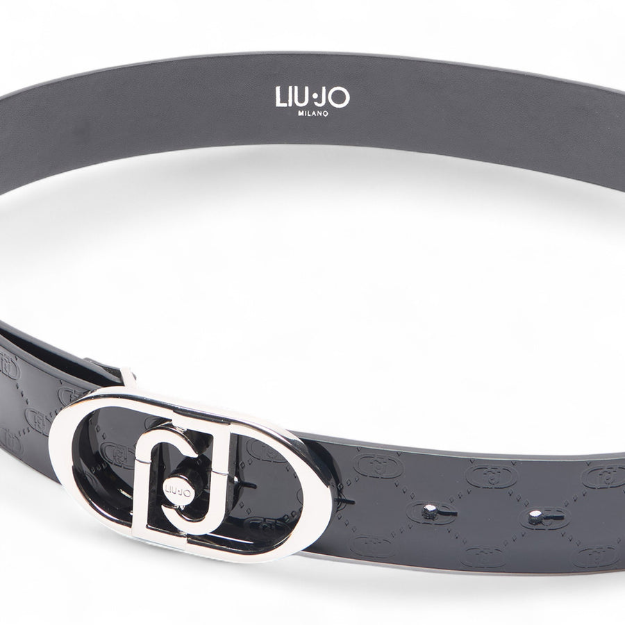 Cintura donna in pelle con logo