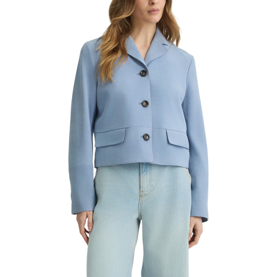 Giacca donna boxy in camoscio