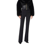 Pantaloni donna in crêpe leggero con catena gioiello