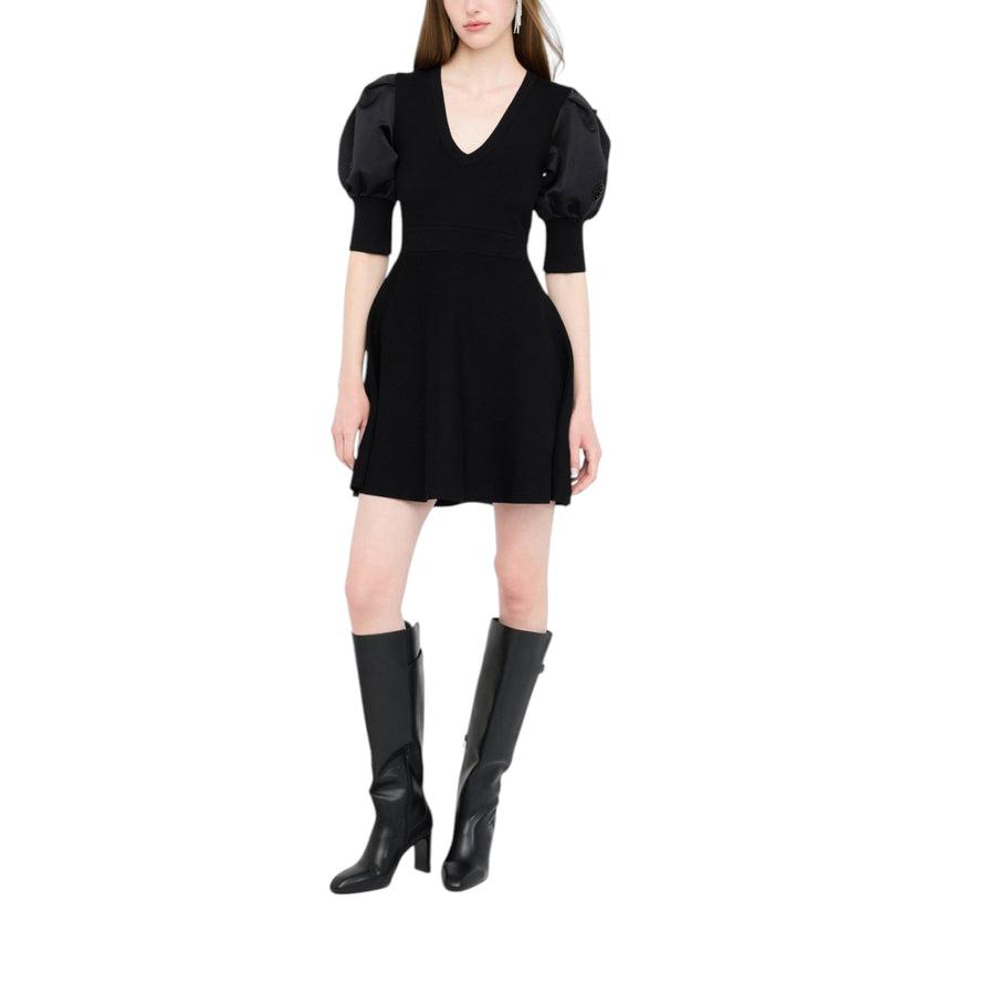 Abito donna in maglia con maniche balloon
