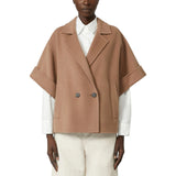 Cappotto donna corto in drap di lana