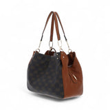 Borsa donna tote con placca logo