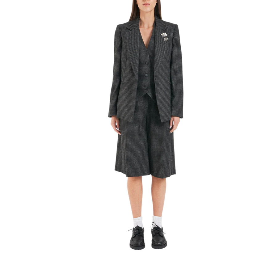 Giacca donna monpetto sfiancata con spille