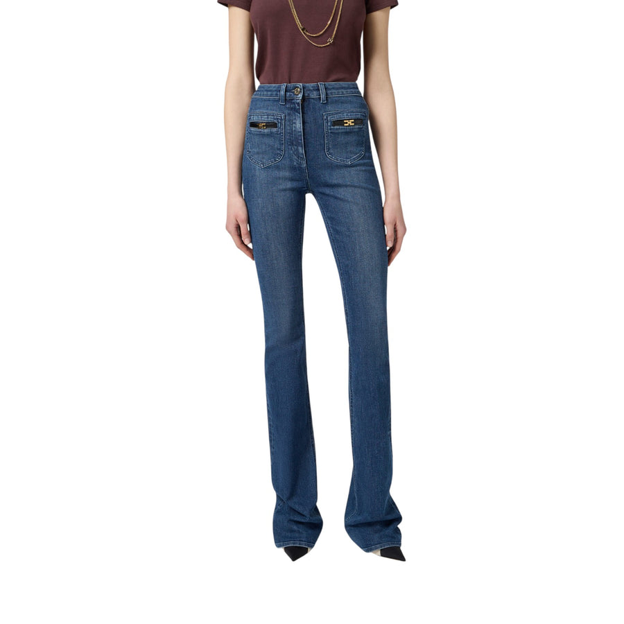 Jeans donna con logo gioiello