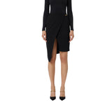 Gonna donna in crêpe con dettaglio gioiello