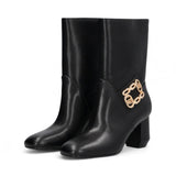 Stivaletti donna con tacco largo