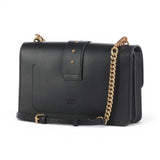 Borsa a tracolla media Love Bag One in pelle con fibbia gioiello